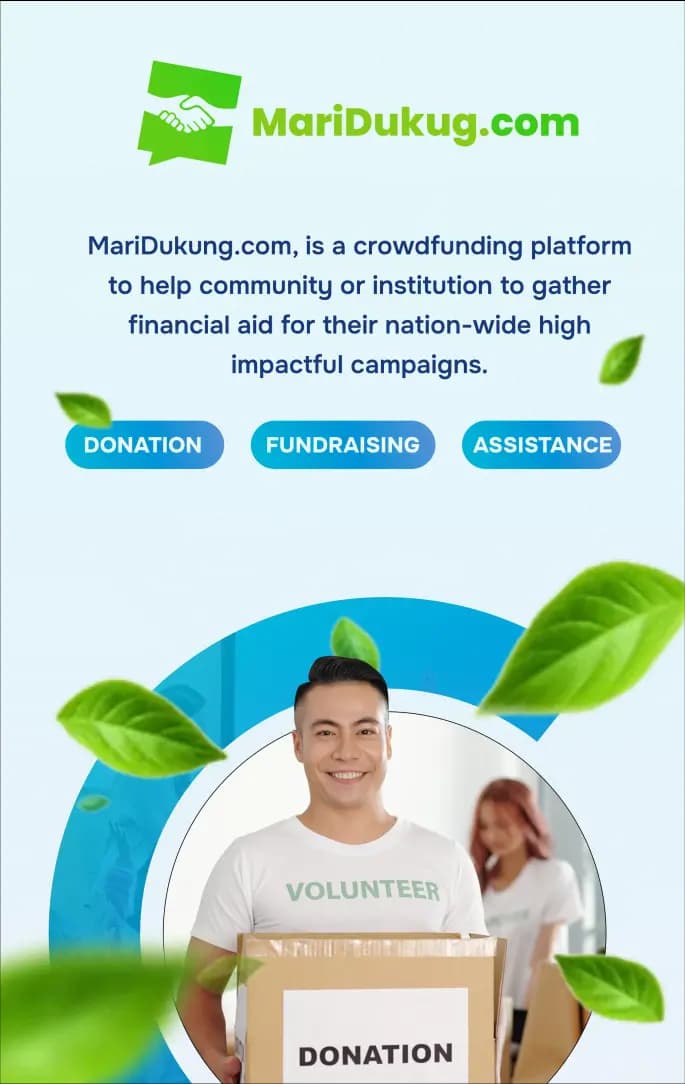MariDukung Mobile Donation App Interface