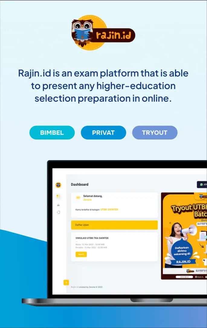 Rajin.id Mobile App for Students
