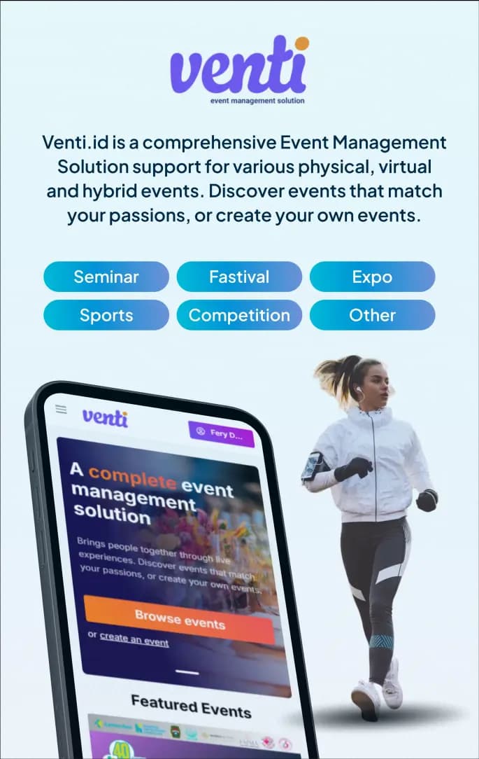 Venti.id Mobile Ticketing App for Attendees