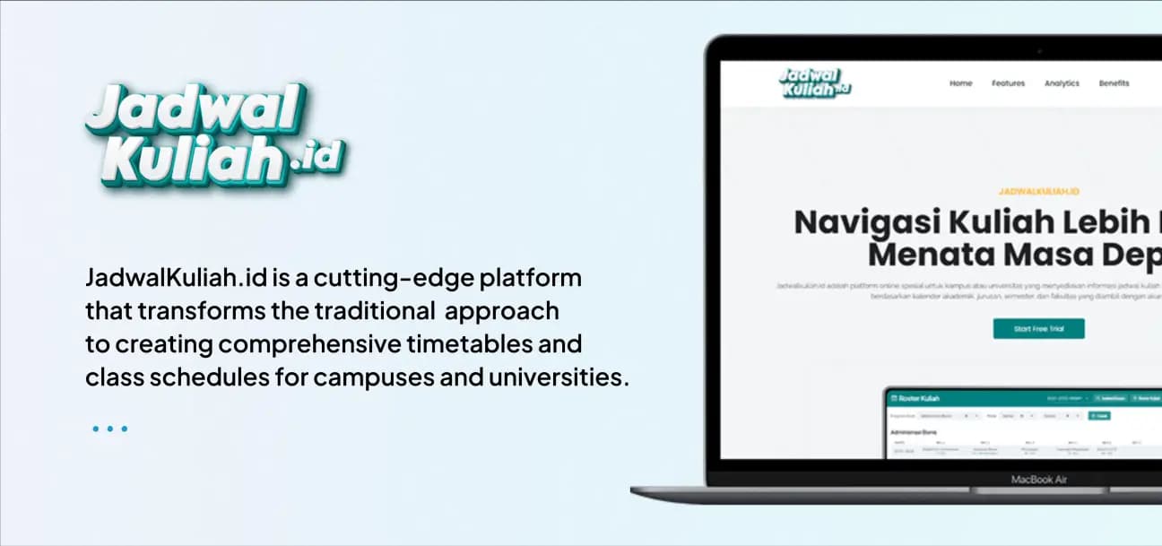 JadwalKuliah Desktop Dashboard Interface