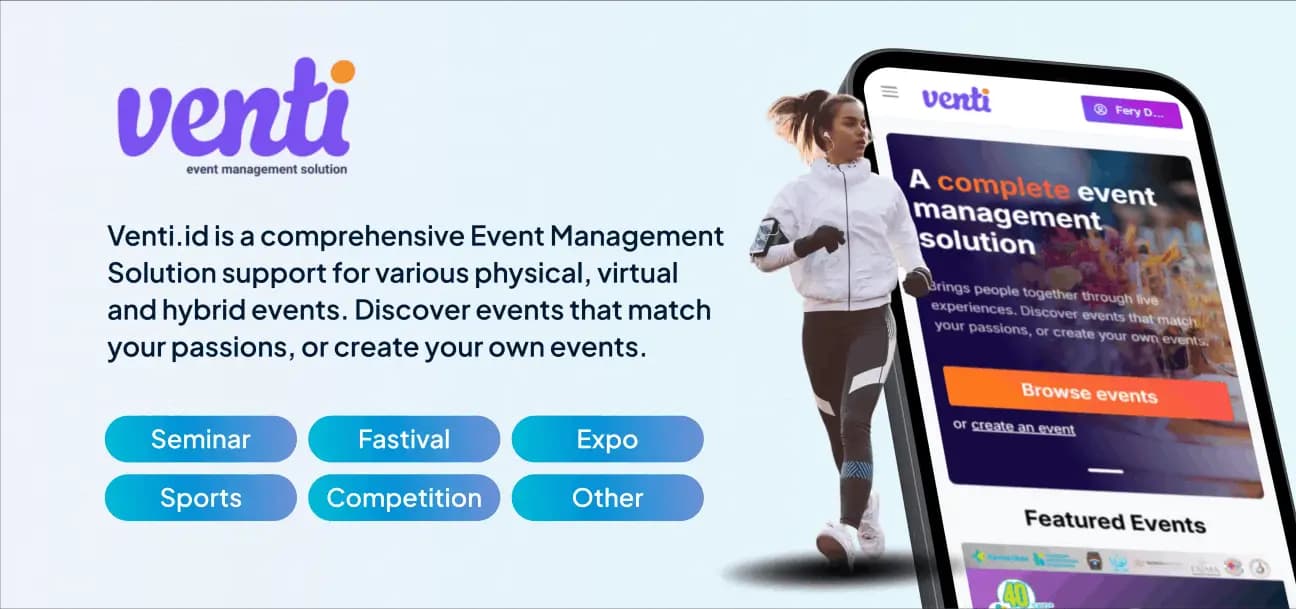 Dashboard Interface of Venti.id Event Management System