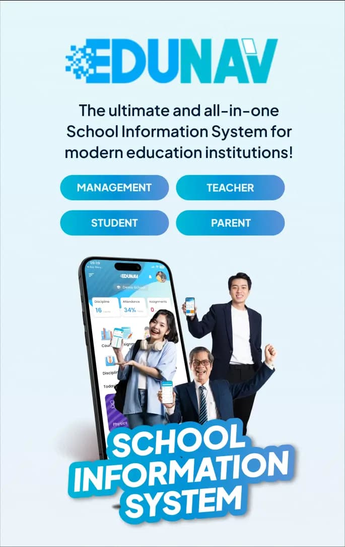 Edunav Mobile App Interface for Students and Teachers