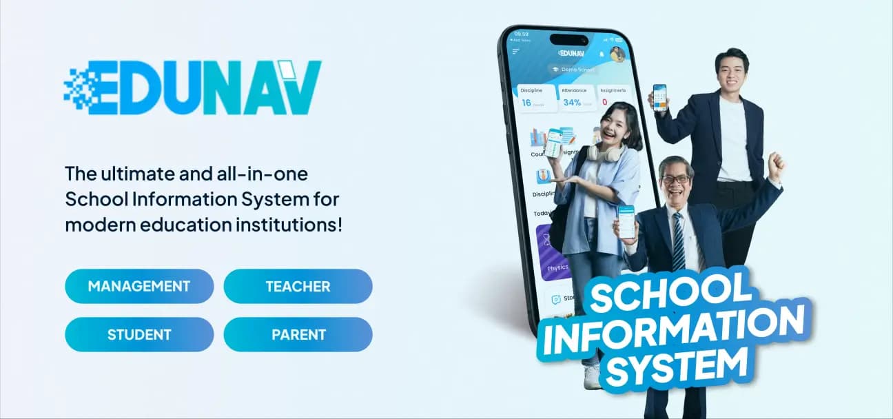 Edunav School Information System Dashboard Interface