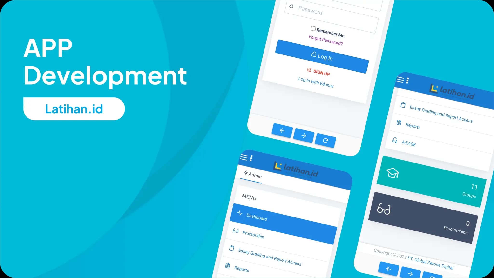 Latihan.id - Mobile Learning App Interface for Android and iOS developed by Zerone Global